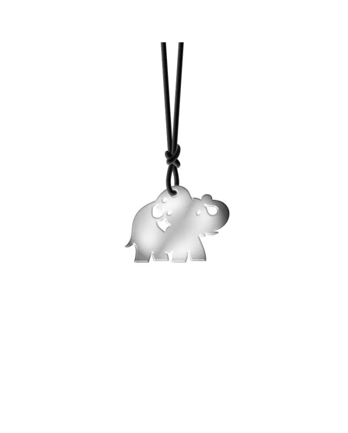 Collier éléphant Pasquale Bruni Le Monde en argent avec cordon