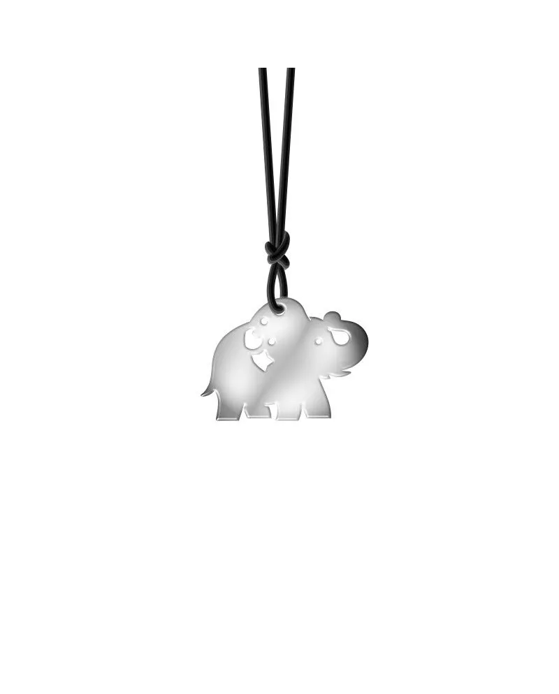 Pasquale Bruni Le Monde Elephant Necklace in Silver with Cord