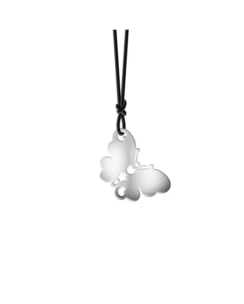 Collana Pasquale Bruni Le Monde Farfalla in Argento con Cordino