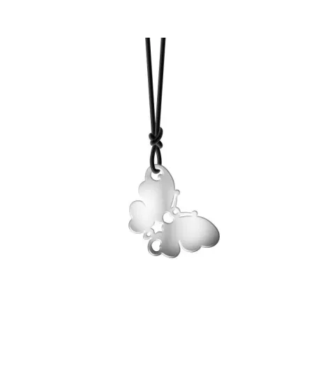 Pasquale Bruni Le Monde Butterfly Necklace in Silver with Cord