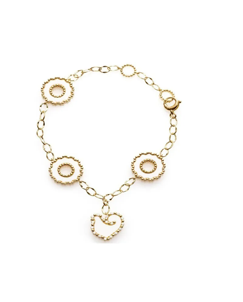 Bracelet Chantecler Anima 70 orné de quatre éléments kogolong et de diamants