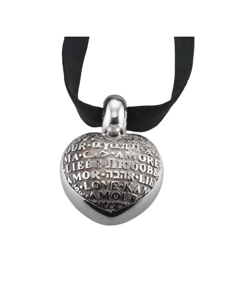 Collier cœur Amore de Pasquale Bruni en argent avec cordon
