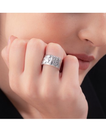 Bague Gerardo Sacco « Stil Novo » en argent, Paolo et Francesca