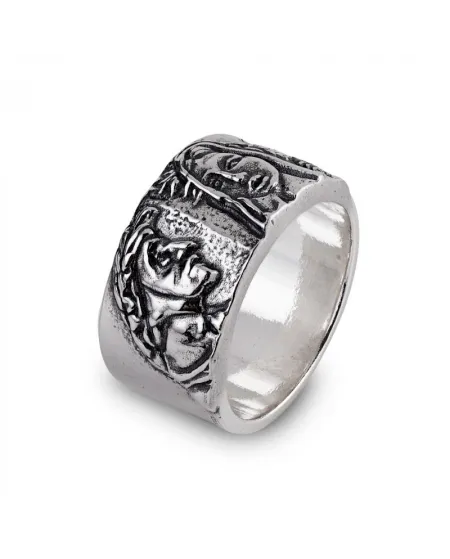 Bague Gerardo Sacco « Stil Novo » en argent, Dante et Béatrice