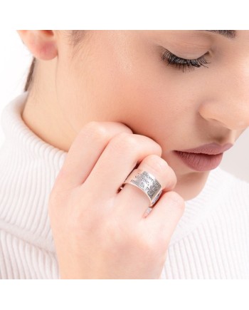 Bague Gerardo Sacco « Stil Novo » en argent, Dante et Béatrice