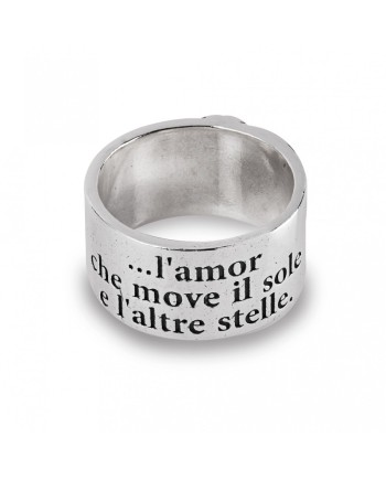 Bague Gerardo Sacco « Stil Novo » en argent, Dante et Béatrice