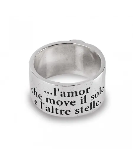 Gerardo Sacco "Stil Novo" Ring in Silver, Dante and Beatrice