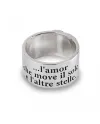 Bague Gerardo Sacco « Stil Novo » en argent, Dante et Béatrice