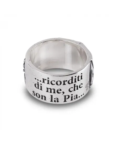 Bague Gerardo Sacco « Stil Novo » en argent, Pia De' Tolomei