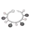 Gerardo Sacco Bracelet in Silver with Pearls and Coins