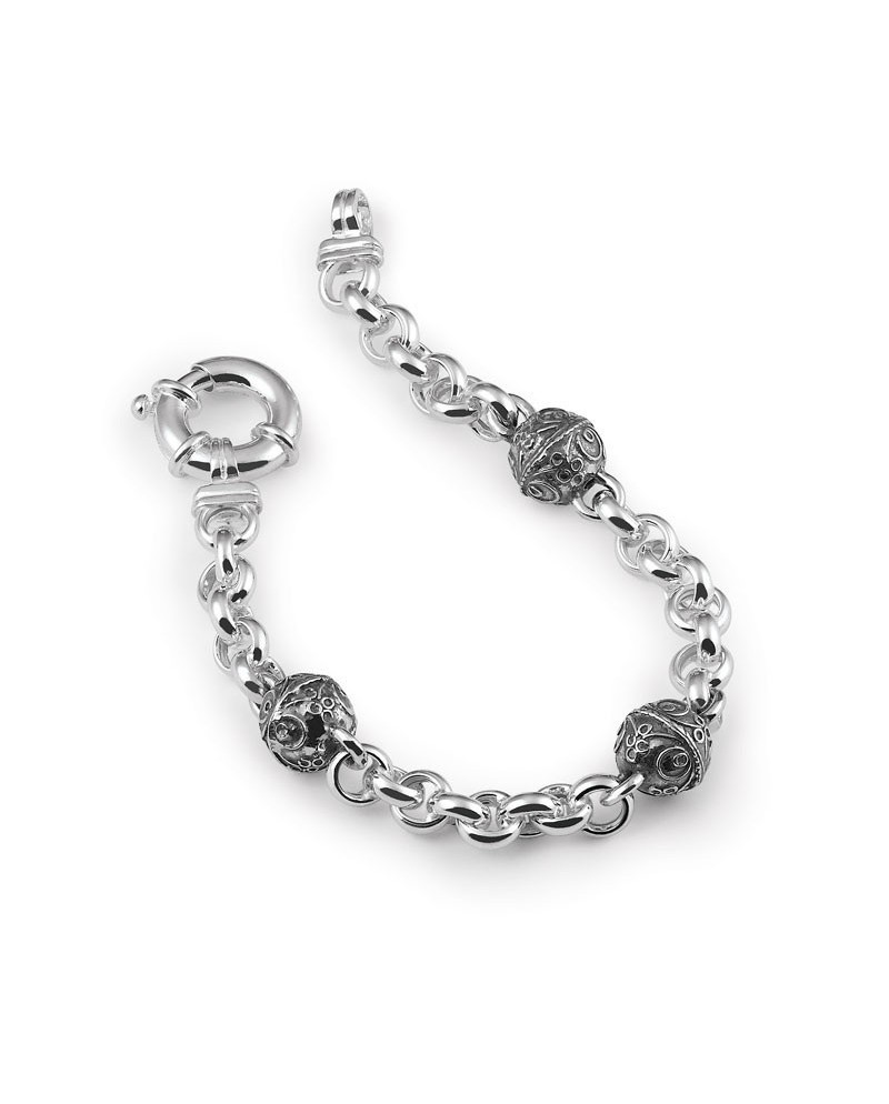 Gerardo Sacco Bracelet in Silver with Sinacoli