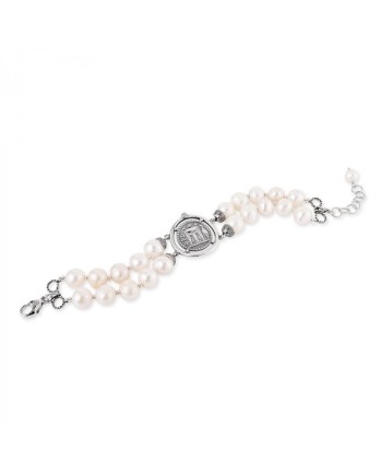 Gerardo Sacco Bracelet in Silver with Pearls and Coin