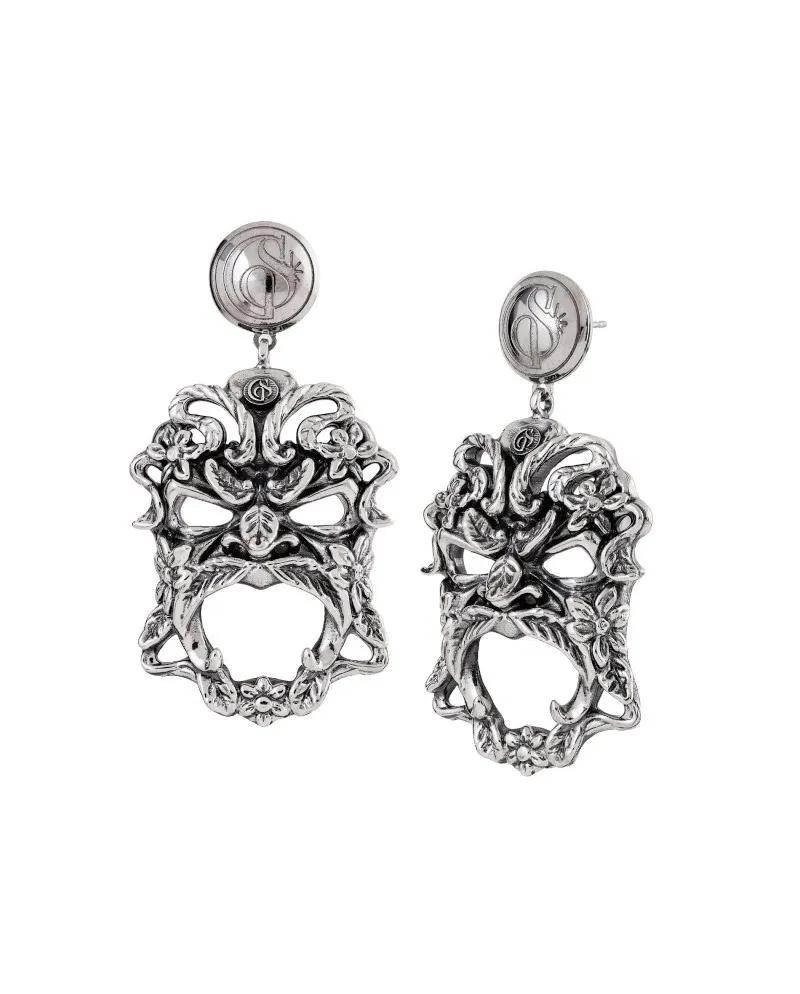 Orecchini Pendenti Gerardo Sacco Maschere in Argento Orecchini Pendenti Gerardo Sacco Maschere in Argento