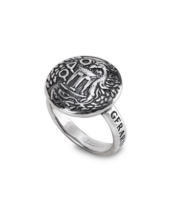 Bague en argent Gerardo Sacco « Rebirth » avec trépied et phénix