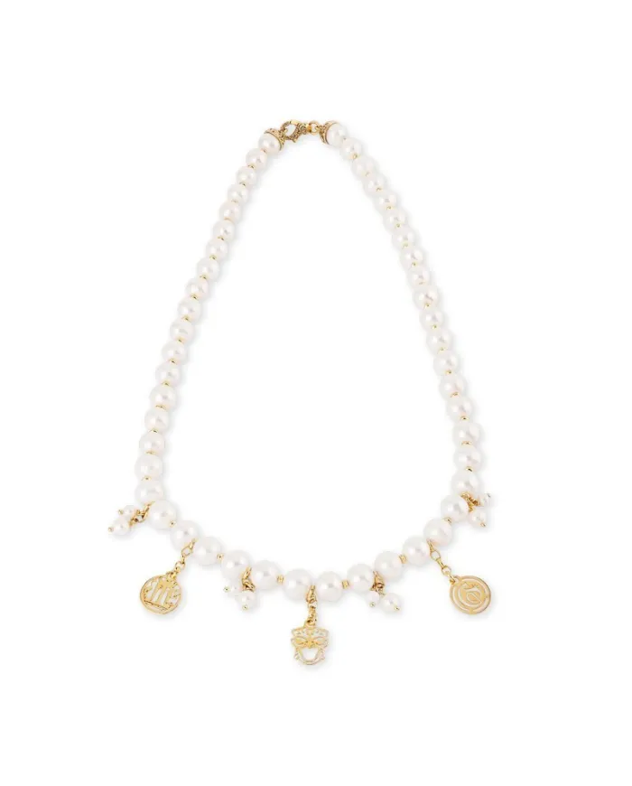 Collier Gerardo Sacco avec perles et pendentifs en argent