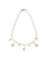 Gerardo Sacco Necklace with Pearls and Silver Pendants