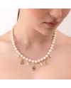 Collana Gerardo Sacco con Perle e Pendenti in Argento Dorato