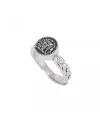 Gerardo Sacco Silver Ring with Central and Greek Coin