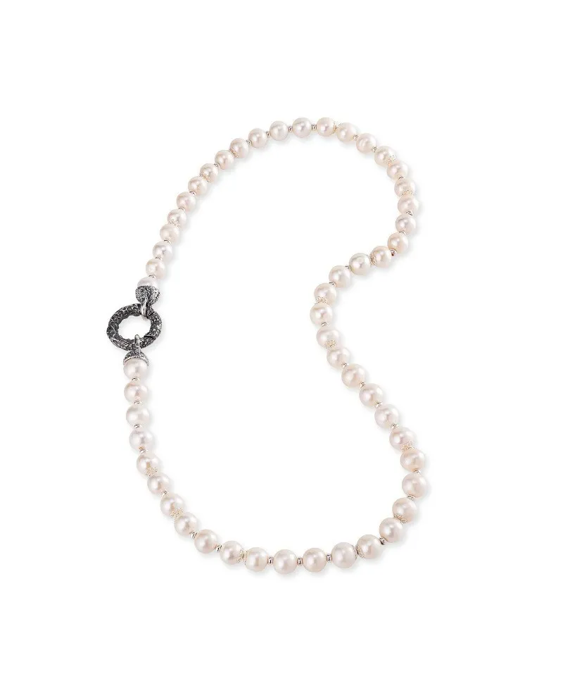 Collana Gerardo Sacco con Perle con Chiusura in Argento