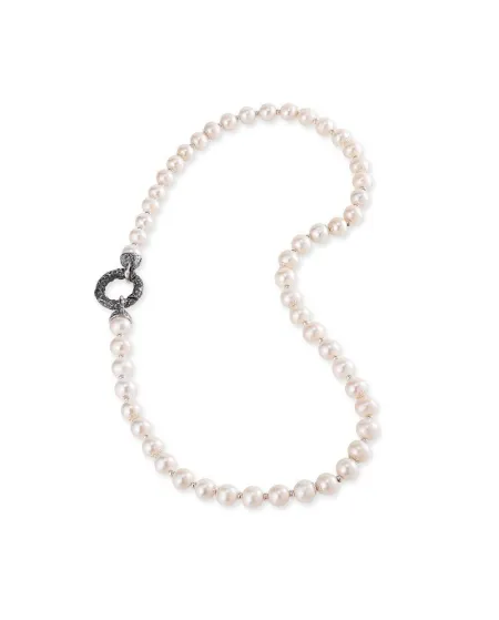 Collana Gerardo Sacco con Perle con Chiusura in Argento