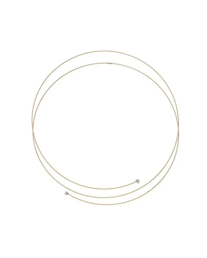 MagicWire Silence Necklace in Yellow Gold and Diamonds