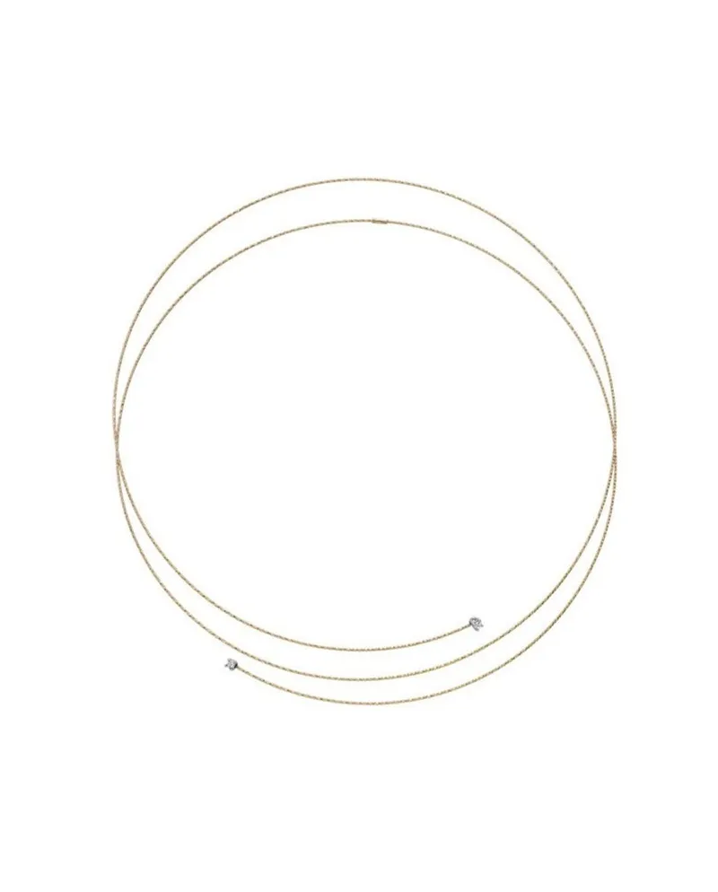 MagicWire Silence Necklace in Yellow Gold and Diamonds