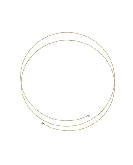 MagicWire Silence Necklace in Yellow Gold and Diamonds