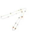 Collier long Chatecler Anima 70 en or jaune, corail et diamants