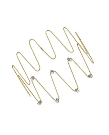 Bracciale Malé MagicWire in Oro Giallo con Diamanti