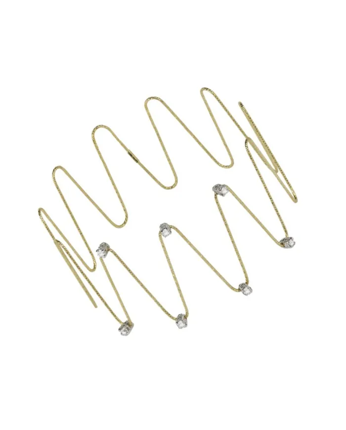 Malé MagicWire Bracelet in Yellow Gold with Diamonds