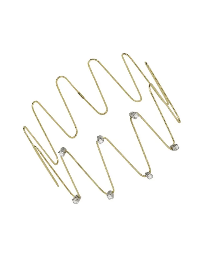 Bracciale Malé MagicWire in Oro Giallo con Diamanti