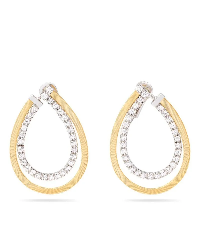Marco Bicego Masai Drop Earrings in Yellow Gold with Diamonds Marco Bicego Masai Drop Earrings in Yellow Gold with Diamonds