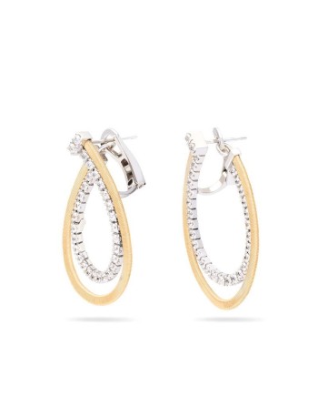 Marco Bicego Masai Drop Earrings in Yellow Gold with Diamonds