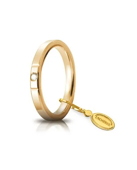Alliance Cercles de Lumière Unoaerre en or jaune avec diamants de 2,5 mm