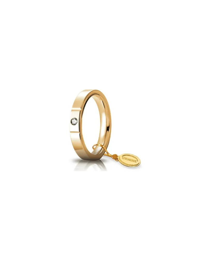 Alliance Cercles de Lumière Unoaerre en or jaune avec diamants de 3,5 mm