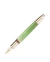 Penna Stilografica Montblanc Meisterstuck Calligraphy Solitaire Celadon Dégradé con Pennino Ricurvo