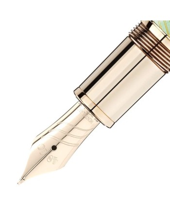 Stylo plume Montblanc Meisterstück Calligraphy Solitaire Celadon Dégradé avec plume courbée