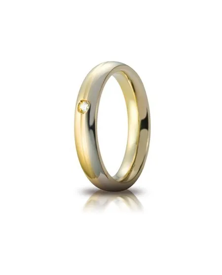 Alliance Unoaerre Eclipse Light Circles en or bicolore avec diamants de 4 mm