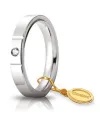 Fede Nuziale Unoaerre Cerchi di Luce in Oro Bianco con Diamante 3,5 mm