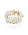 Le Lune Glamour 3-row pearl thigh bracelet with gold-plated silver clasp