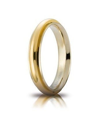 Unoaerre Andromeda Wedding Ring in Two-Tone Gold 4 mm