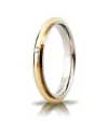 Fede Nuziale Unoaerre Andromeda "Slim" in Oro Bicolore con Diamante 4 mm