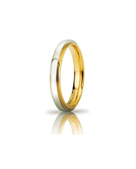 Alliance Unoaerre Cassiopea «&nbsp;Slim&nbsp;» en or bicolore 3&nbsp;mm