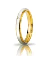 Unoaerre Cassiopea "Slim" Wedding Ring in Two-Tone Gold 3 mm
