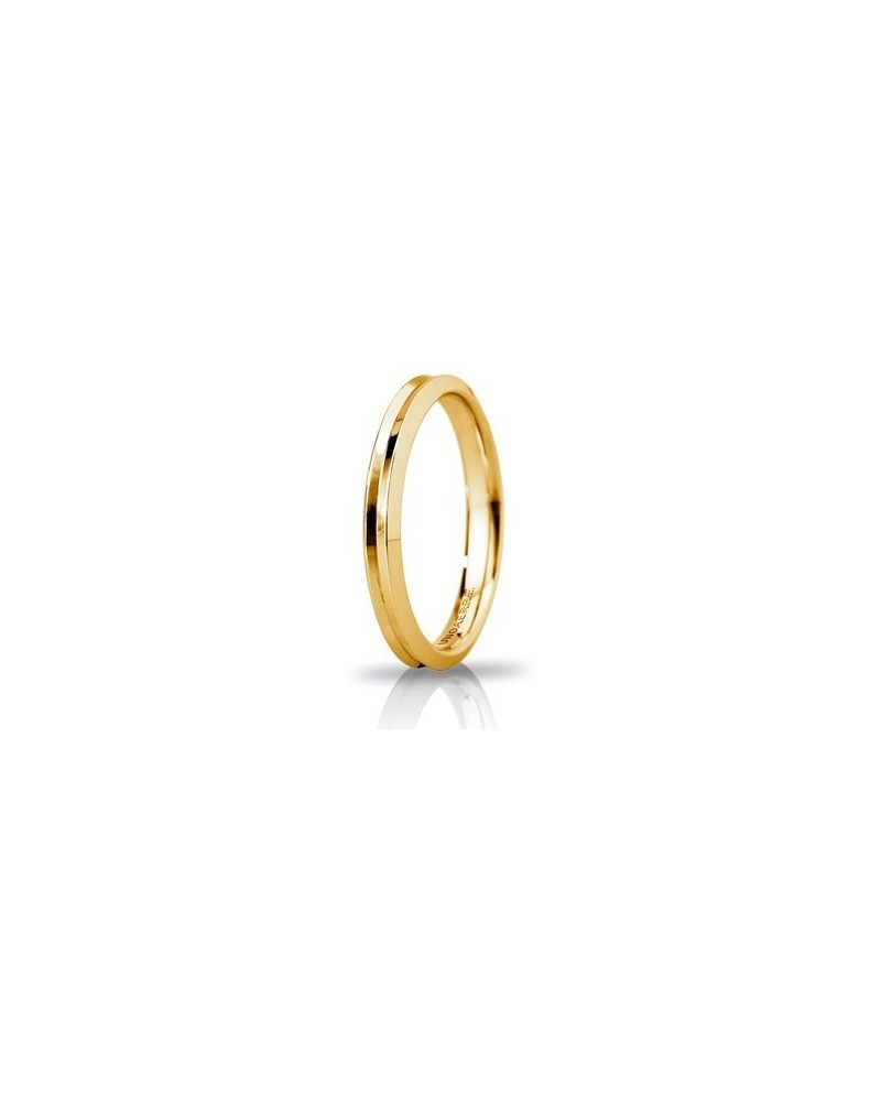Fede Nuziale Unoaerre Corona Slim in Oro Giallo 3 mm