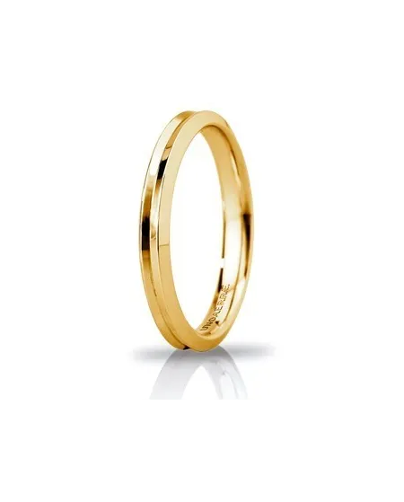 Fede Nuziale Unoaerre Corona Slim in Oro Giallo 3 mm