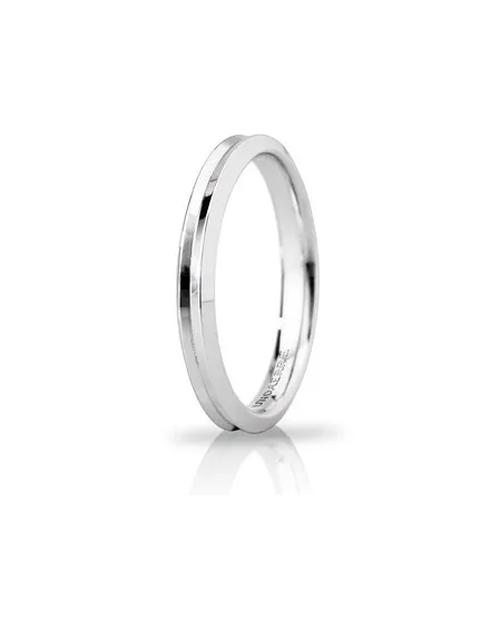 Alliance fine Corona Unoaerre en or blanc 3 mm