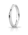 Alliance fine Corona Unoaerre en or blanc 3 mm avec diamants