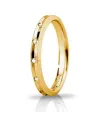 Alliance fine Corona Unoaerre en or jaune 3 mm avec diamants