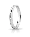 Alliance fine Corona Unoaerre en or blanc 3 mm avec diamants